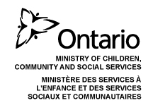 Ontario Ministére de Services à l'enfance et des services sociaux et communautaires