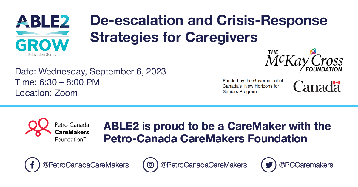 ABLE2 Grow – De-escalation and Crisis-Response Strategies for Caregivers